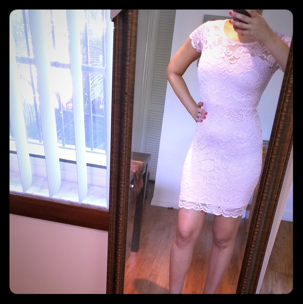 Baby pink Lace dress